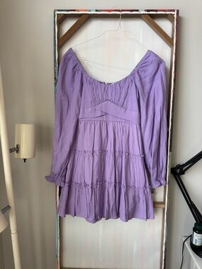 Altar'd State Lilac Tiered Long-Sleeve Tunic